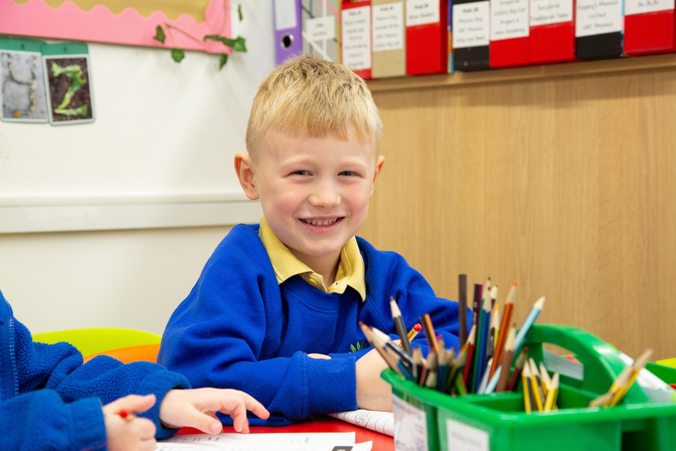 Child at desk
